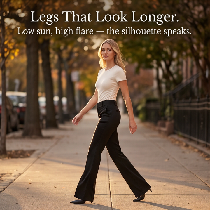 FLOREVIA | ELONGATING WIDE-LEG FLARE PANTS FOR WOMEN