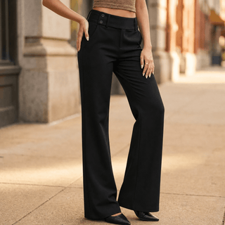 FLOREVIA | ELONGATING WIDE-LEG FLARE PANTS FOR WOMEN