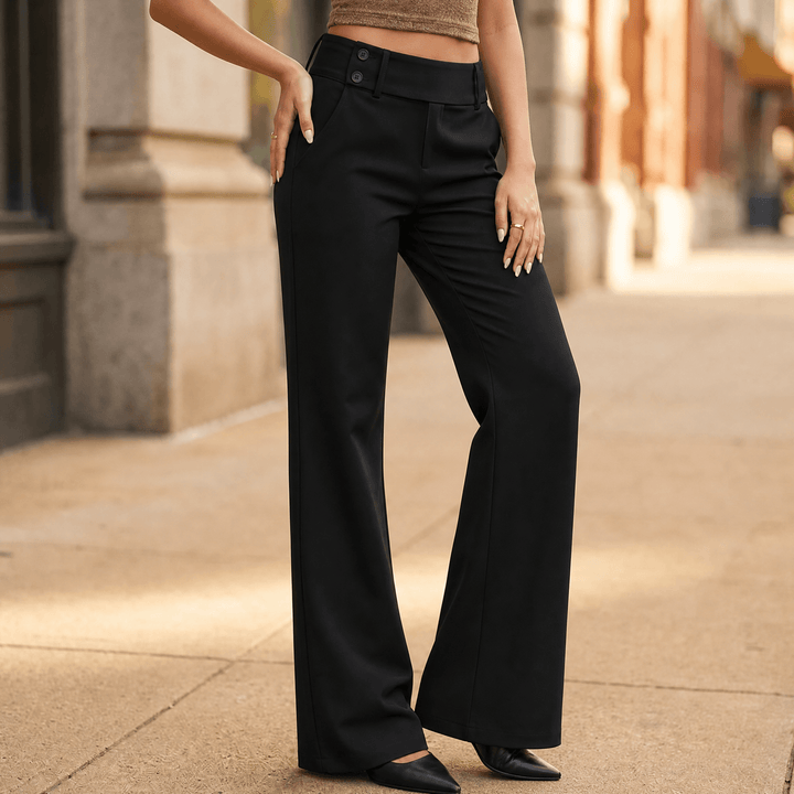 FLOREVIA | ELONGATING WIDE-LEG FLARE PANTS FOR WOMEN
