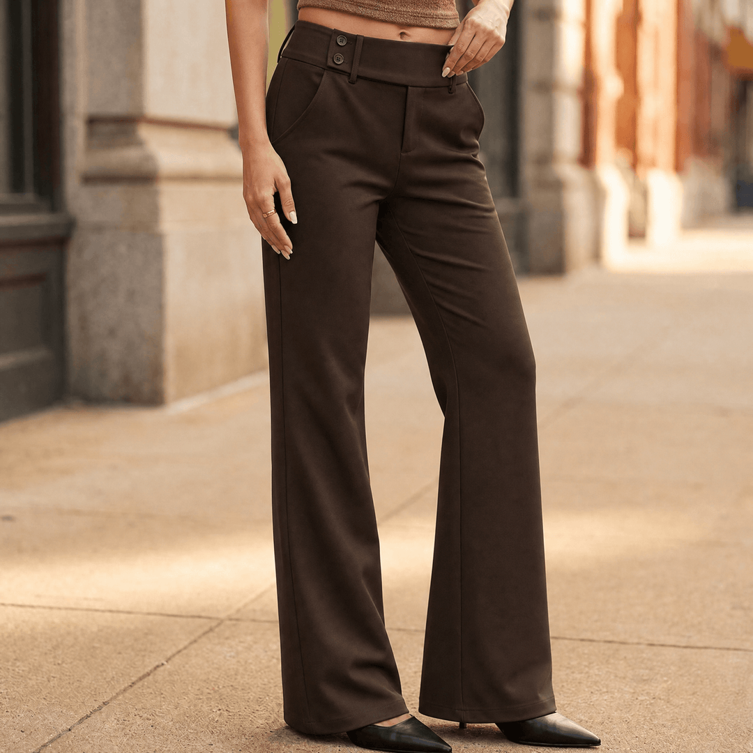 FLOREVIA | ELONGATING WIDE-LEG FLARE PANTS FOR WOMEN