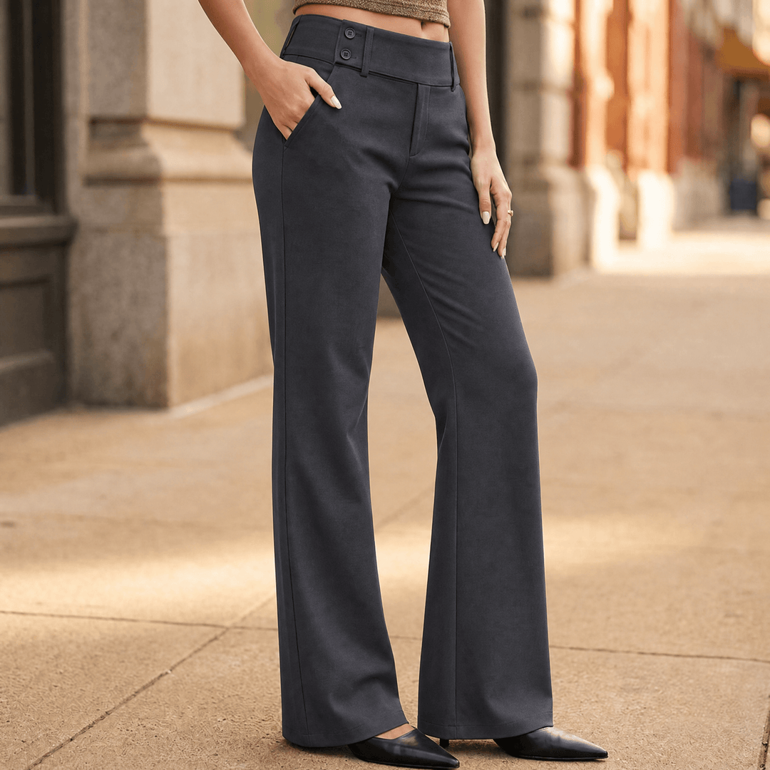 FLOREVIA | ELONGATING WIDE-LEG FLARE PANTS FOR WOMEN