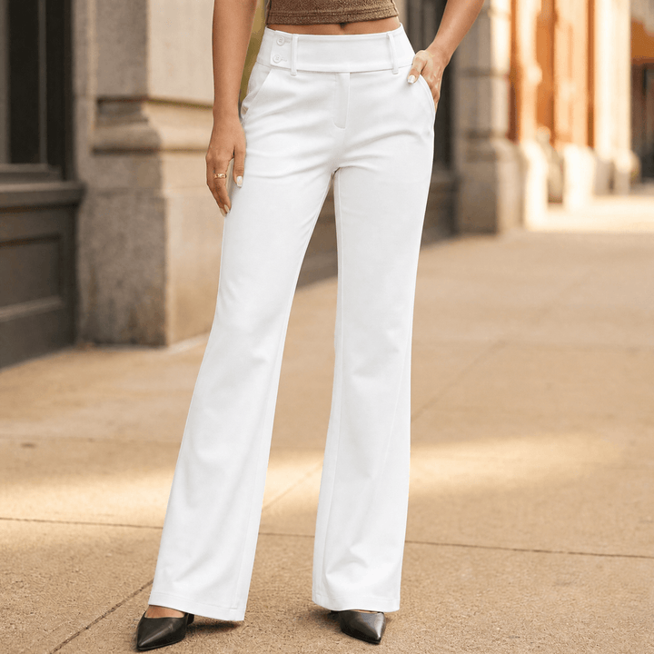 FLOREVIA | ELONGATING WIDE-LEG FLARE PANTS FOR WOMEN
