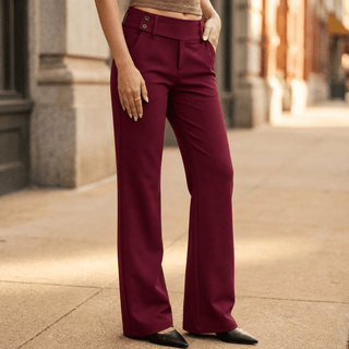 FLOREVIA | ELONGATING WIDE-LEG FLARE PANTS FOR WOMEN