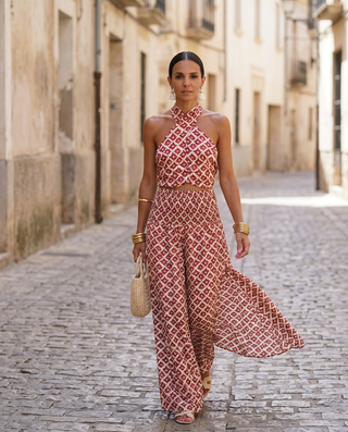 SOLANGE | TWO-PIECE HALTER NECK DRESS FOR WOMEN