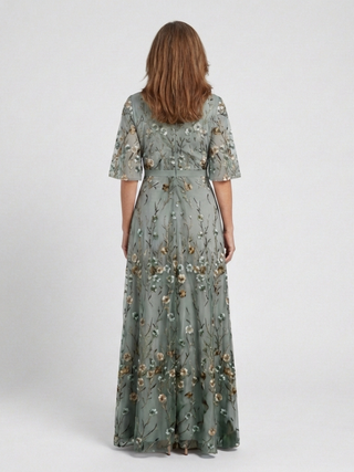 BIANCA | NECK SLEEVE MAXI DRESS FOR WOMEN