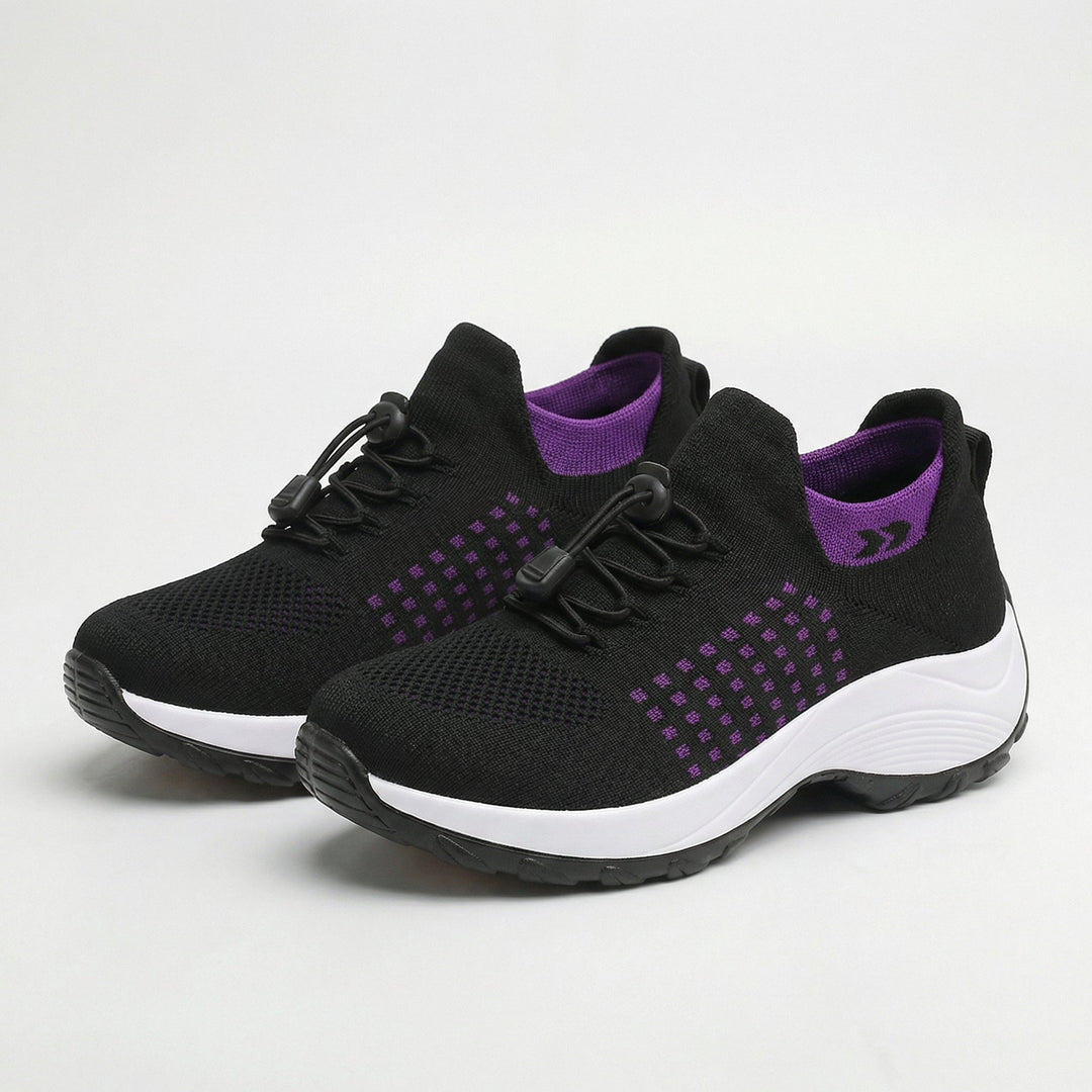 AVA | KNIT FABRIC PURPLE SHOES FOR WOMEN
