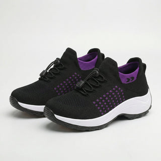 AVA | KNIT FABRIC PURPLE SHOES FOR WOMEN