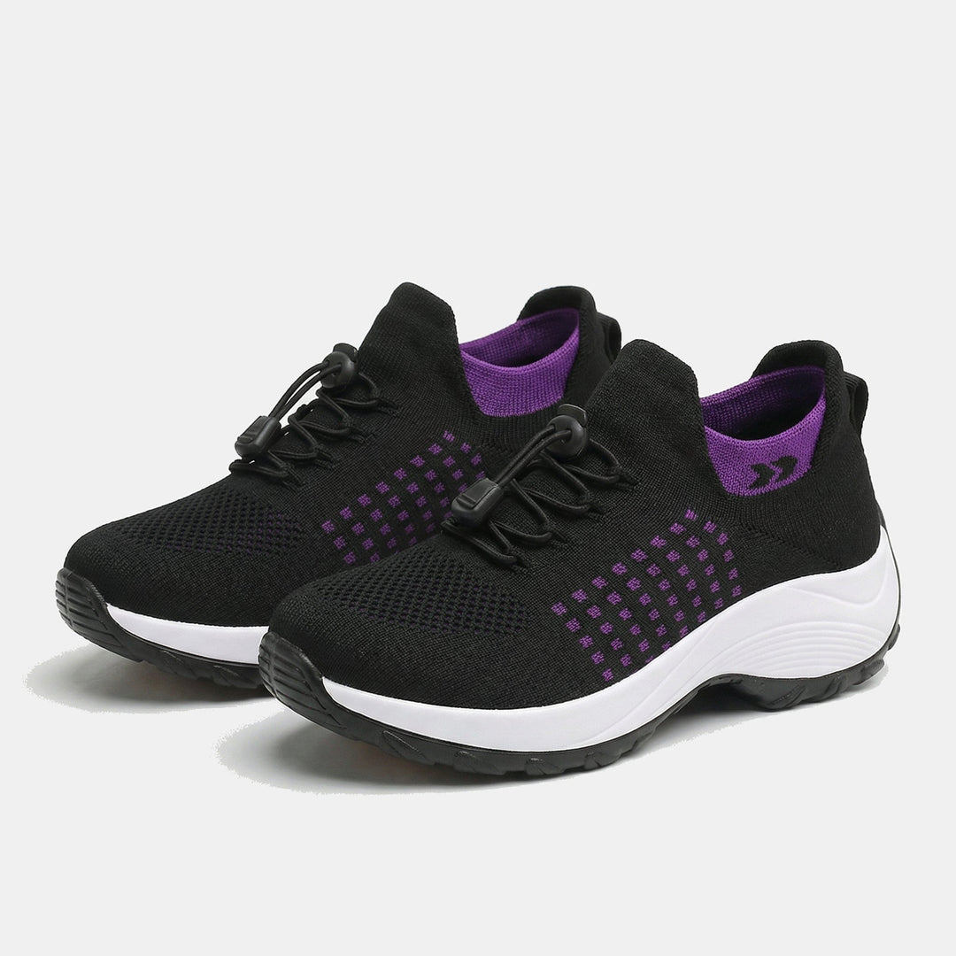 AVA | KNIT FABRIC PURPLE SHOES FOR WOMEN
