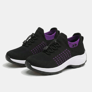 AVA | KNIT FABRIC PURPLE SHOES FOR WOMEN