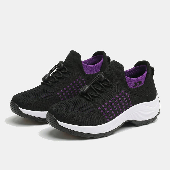 AVA | KNIT FABRIC PURPLE SHOES FOR WOMEN
