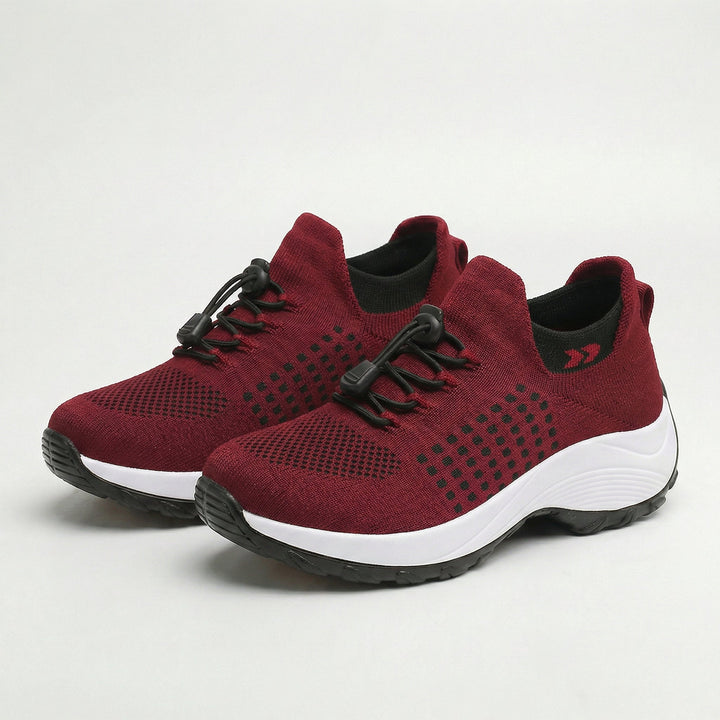 JUNE | KNIT FABRIC BLACK SHOES FOR WOMEN