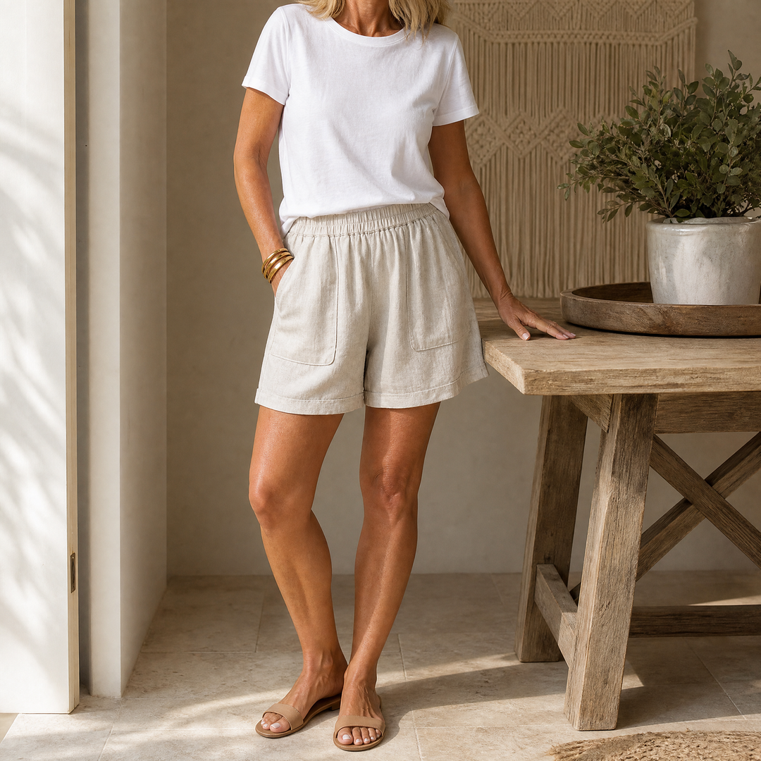 LINORA | LOOSE DEEP POCKETS SHORTS FOR WOMEN