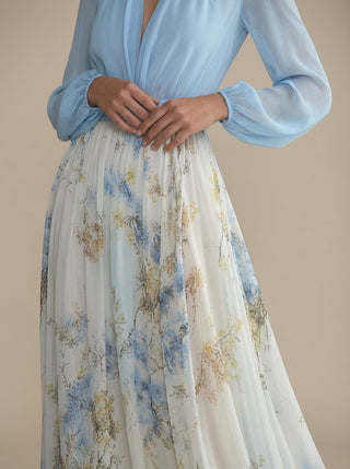SANNE | FLORAL CHIFFON MAXI DRESS FOR WOMEN