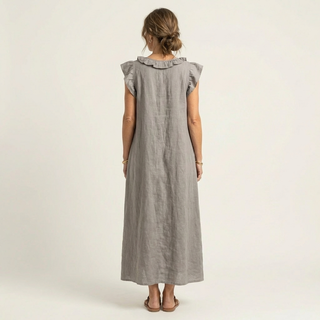 JOSETTE | RUFFLE V-NECK MAXI DRESS FOR WOMEN