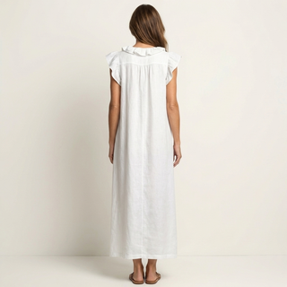 JOSETTE | RUFFLE V-NECK MAXI DRESS FOR WOMEN
