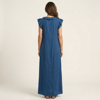 JOSETTE | RUFFLE V-NECK MAXI DRESS FOR WOMEN