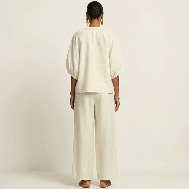 MARLOWE | ZIPPER-FRONT PUFF SLEEVE DRESS FOR WOMEN
