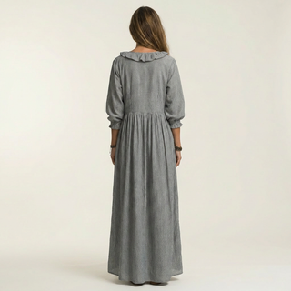 YOSETTA | RUFFLE V-NECK MAXI DRESS FOR WOMEN