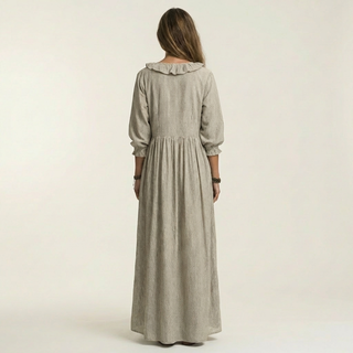 YOSETTA | RUFFLE V-NECK MAXI DRESS FOR WOMEN