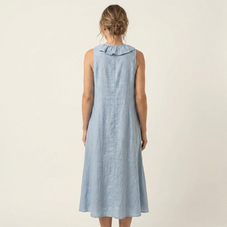 VICKY | RUFFLE-FRONT V-NECK MAXI DRESS FOR WOMEN