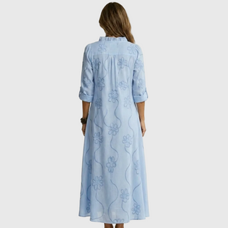 YLVA | RELAXED SHIRT MIDI DRESS FOR WOMEN