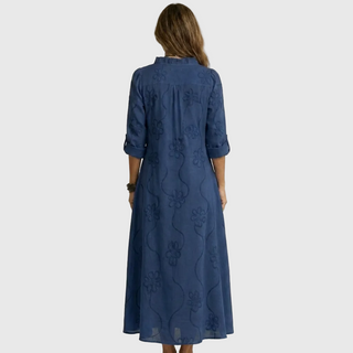 YLVA | RELAXED SHIRT MIDI DRESS FOR WOMEN