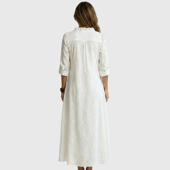 YLVA | RELAXED SHIRT MIDI DRESS FOR WOMEN