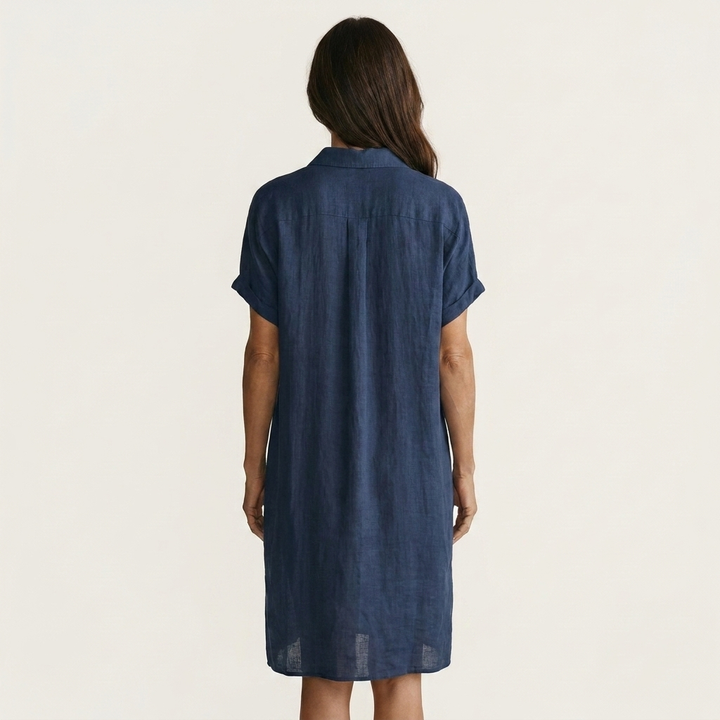 NIDALIE | MIDI SHIRT ROLLED DRESS FOR WOMEN
