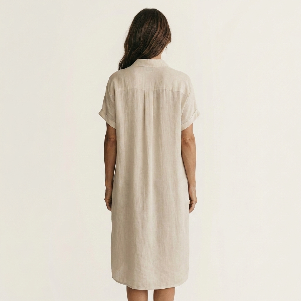 NIDALIE | MIDI SHIRT ROLLED DRESS FOR WOMEN