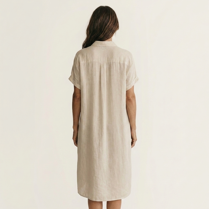 NIDALIE | MIDI SHIRT ROLLED DRESS FOR WOMEN