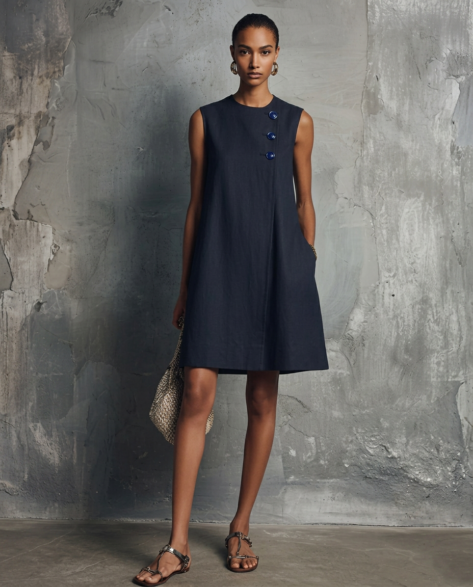 AUBREY | ROUND NECK MINI DRESS FOR WOMEN