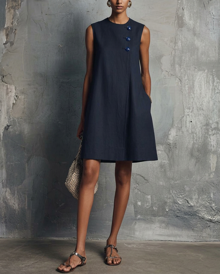 AUBREY | ROUND NECK MINI DRESS FOR WOMEN