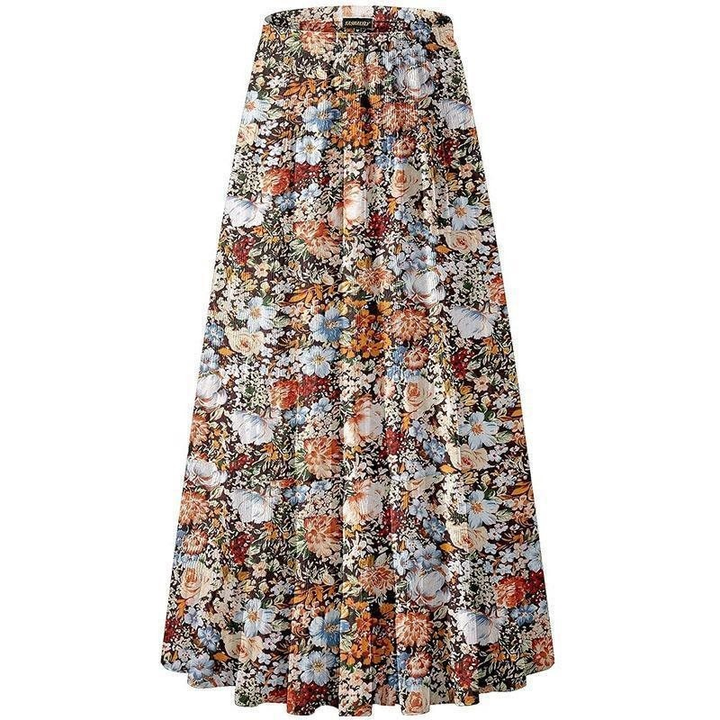 MERLIN | FLORAL PRINT ELASTIC SKIRT FOR WOMEN