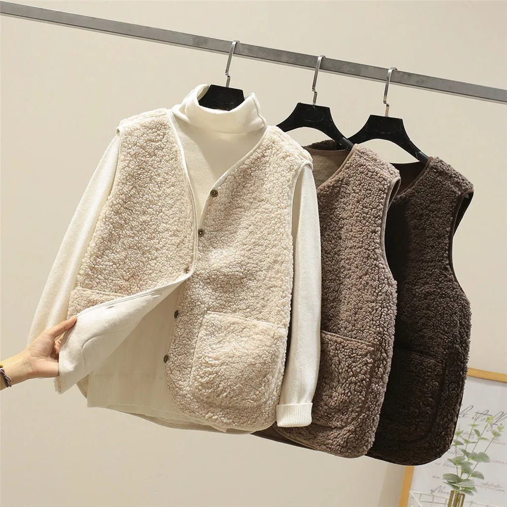 PRIMROSE | TEDDY FLEECE VEST FOR WOMEN