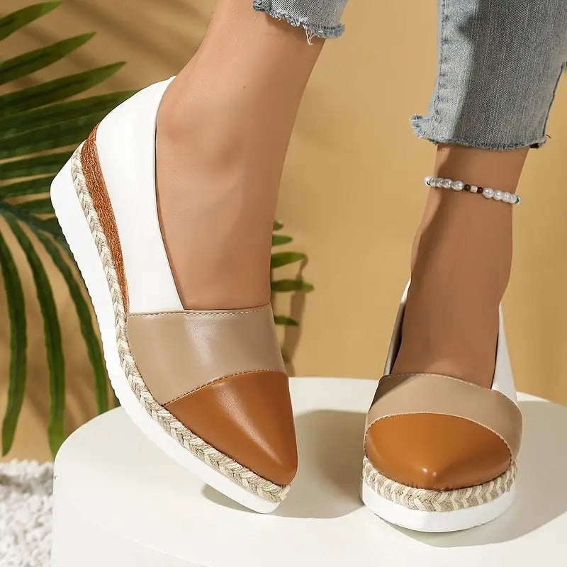 OLIVIA | METALLIC ESPADRILLE FLATS FOR WOMEN