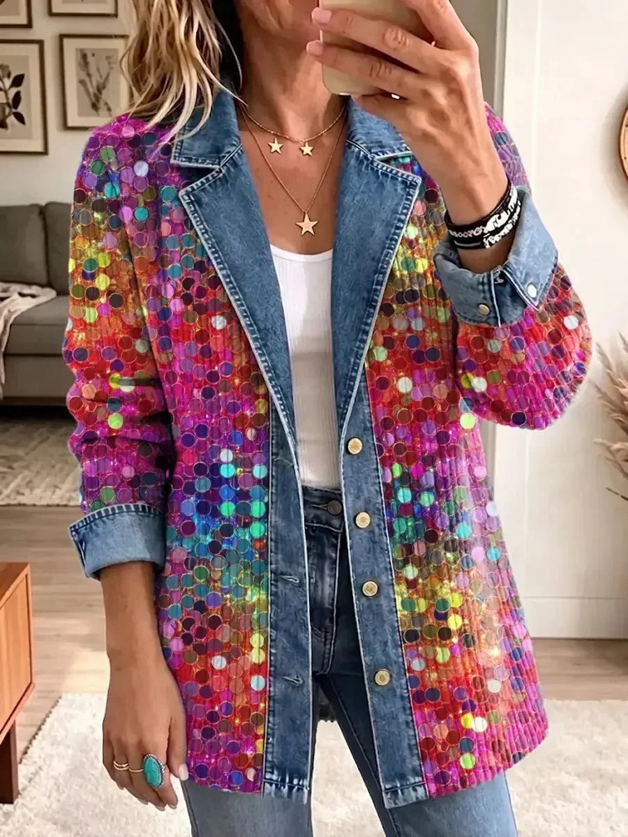 ELEANOR | RETRO SHINY SEQUINS JACKET FOR WOMEN