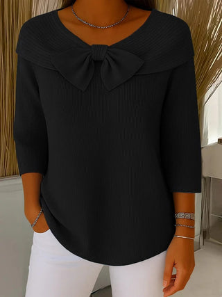 LENA | BOW ROUND NECKLINE SWEATER FOR WOMEN