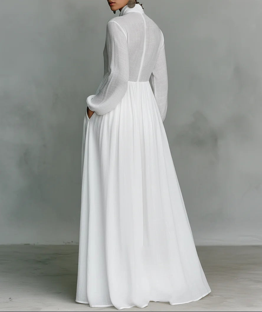 CELINE | FLOWING BUTTON-FRONT MAXI DRESS FOR WOMEN