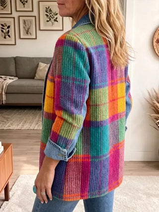 EMMA | VINTAGE DENIM PATCHWORK JACKET FOR WOMEN