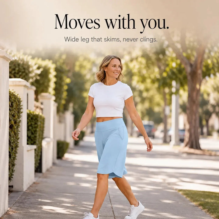 BRISELLA | KNEE WIDE LEG SHORTS FOR WOMEN