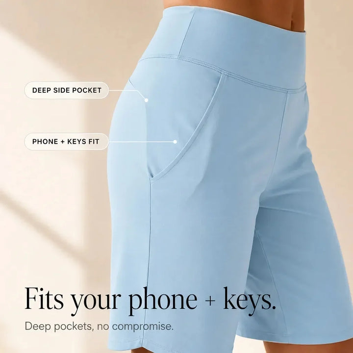 BRISELLA | KNEE WIDE LEG SHORTS FOR WOMEN