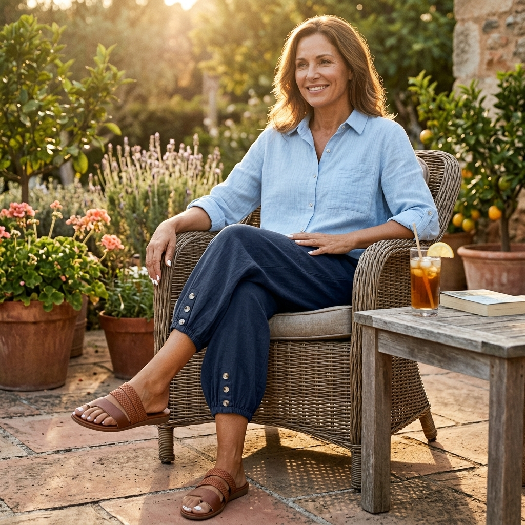 BREZIA | RELAXED FIT COTTON TROUSERS FOR WOMEN
