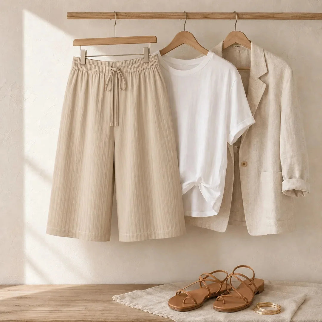 CALAYA | WIDE LEG DRAWSTRING PANTS FOR WOMEN