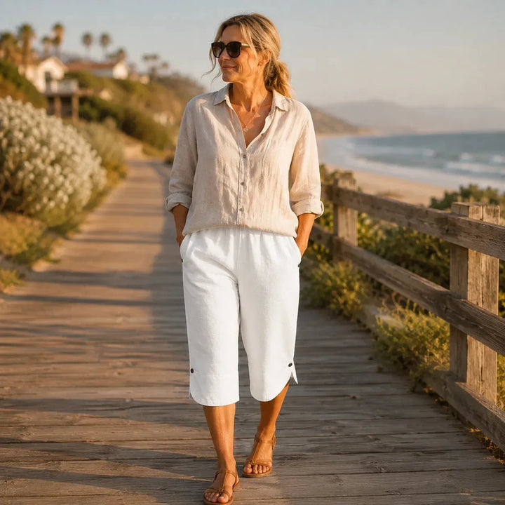 BRISANA | CAPRI SOFT ELASTIC PANTS FOR WOMEN