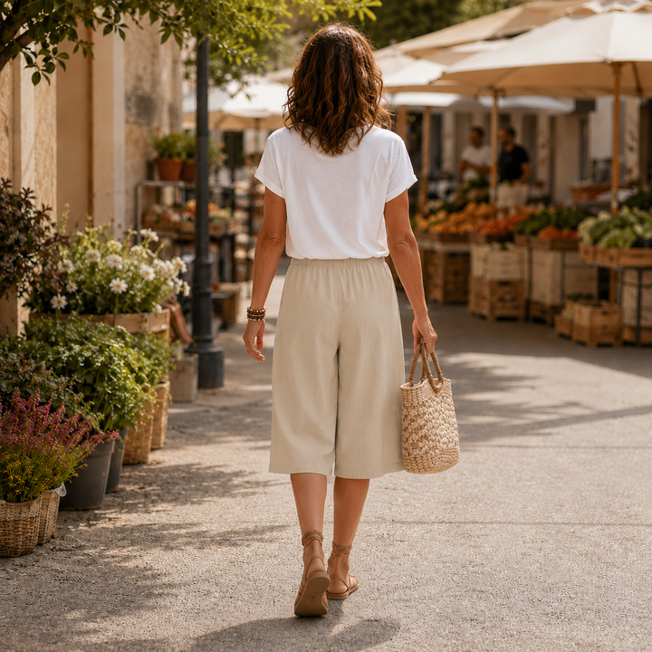CALAYA | WIDE LEG DRAWSTRING PANTS FOR WOMEN