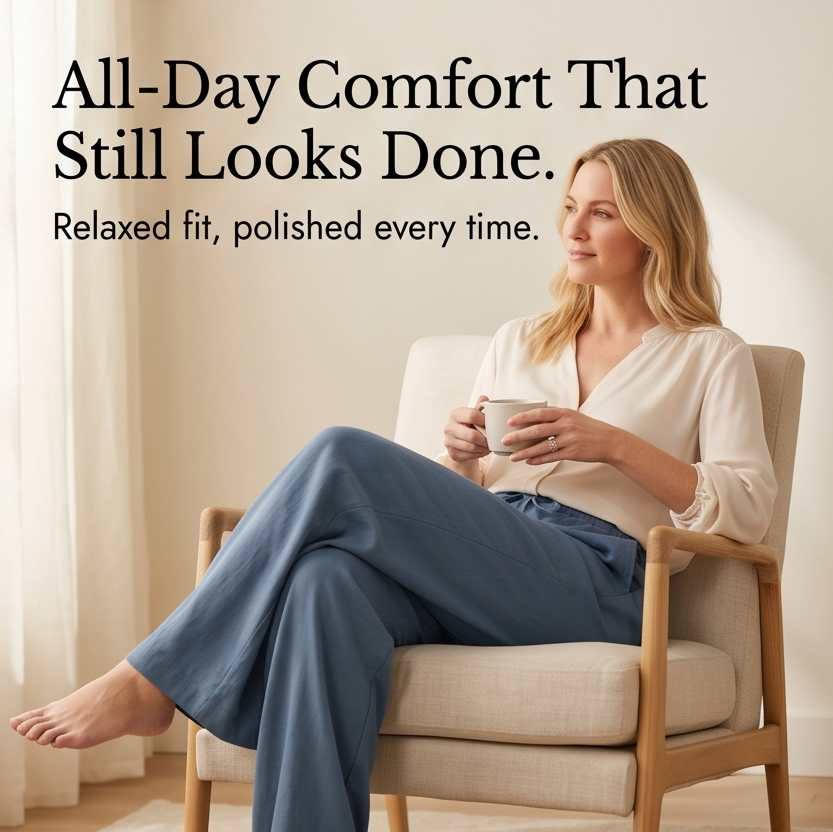 LINAVIA | BREEZY WIDE-LEG POCKETS PANTS FOR WOMEN
