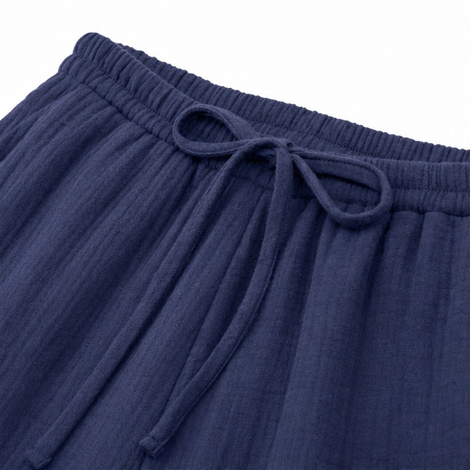 LORAVIE | CRINKLE WIDE LEG PANTS FOR WOMEN
