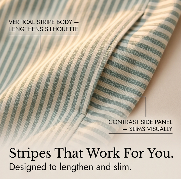 LUNAVIA | STRIPED ELASTIC WAIST PANTS FOR WOMEN