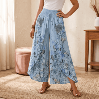 LUNAVIA | BOHO FLORAL WIDE-LEG PANTS FOR WOMEN