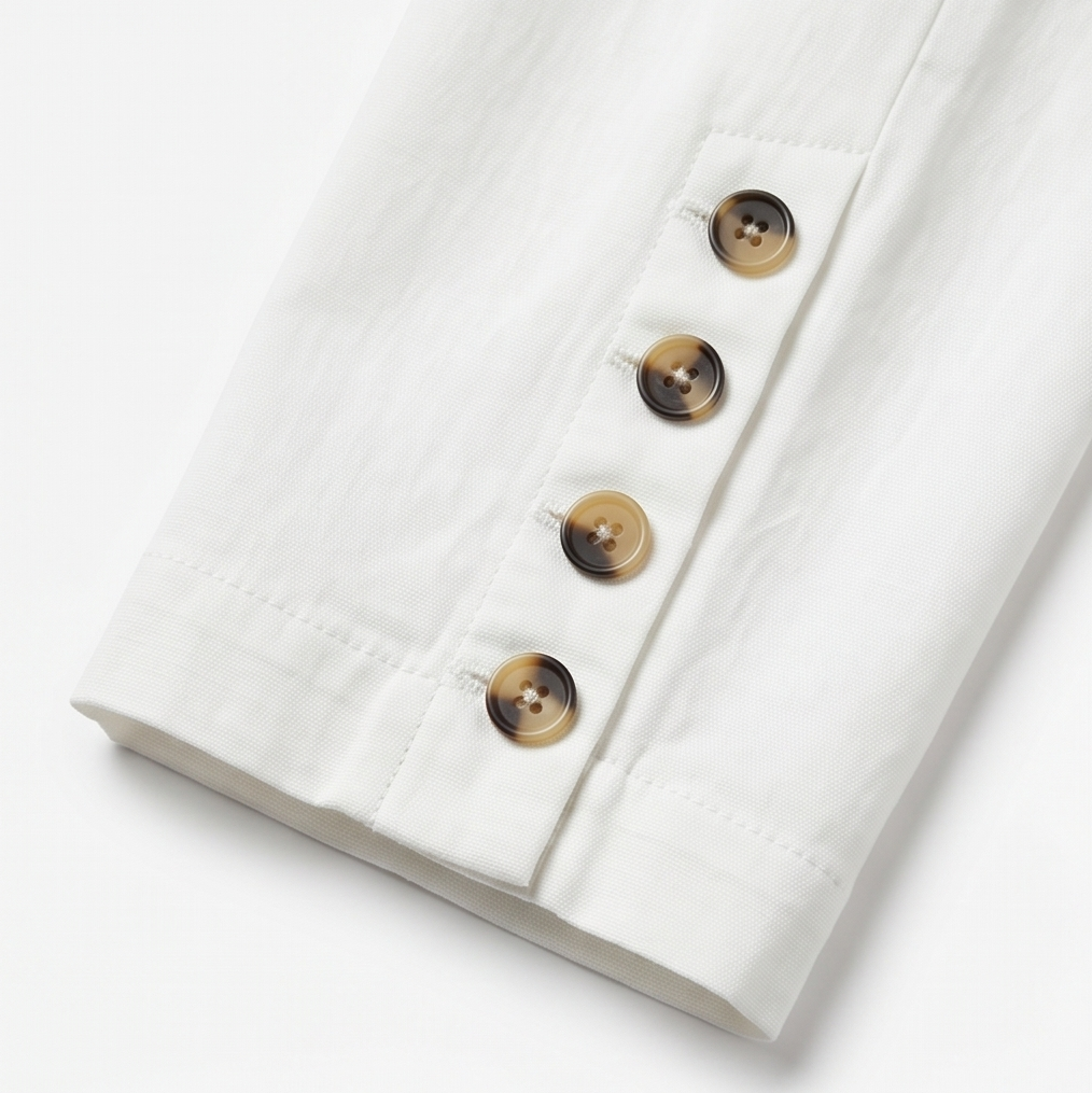 LUNESSA | BUTTON-HEM CROPPED COTTON PANTS FOR WOMEN
